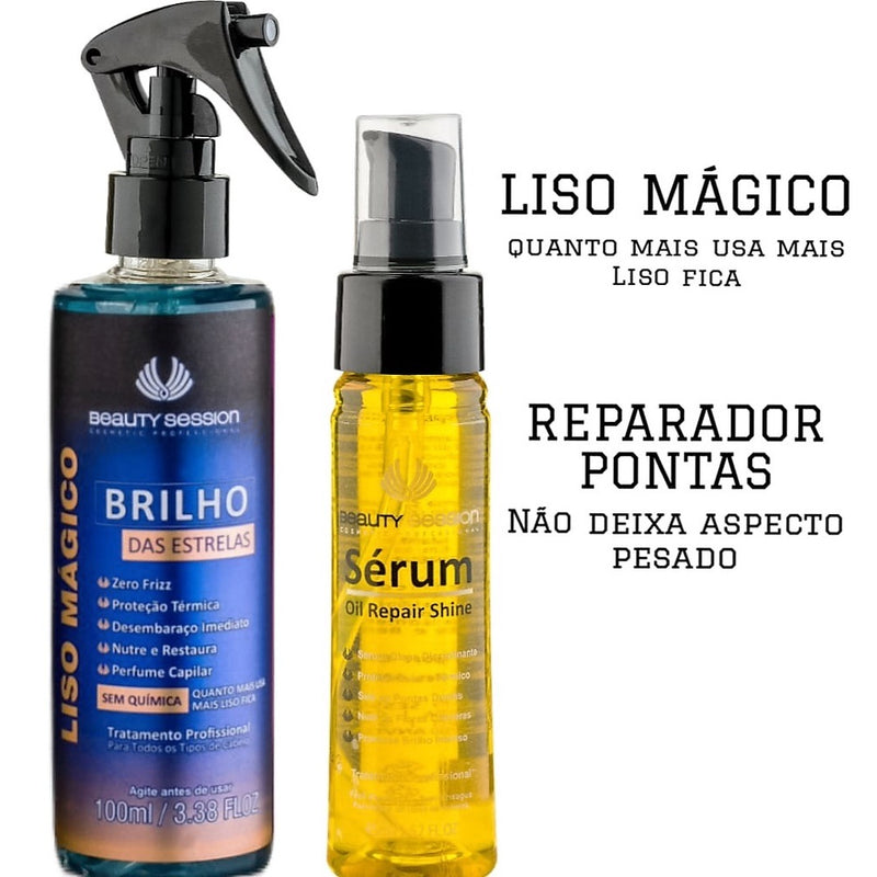 Kit Finalizadores Reparador pontas 45ml + Protetor Térmico Profissional 100ml