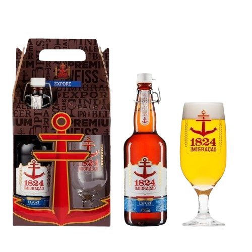 Kit 1x Cerveja Export Imigração 500ml + Copo