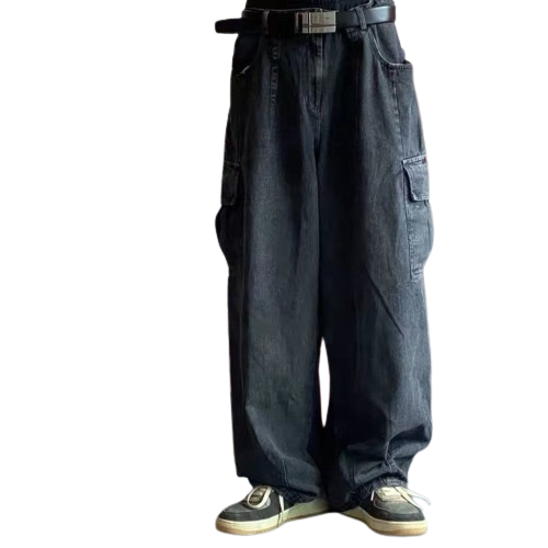 Calça Jeans Baggy Hip Hop Preto