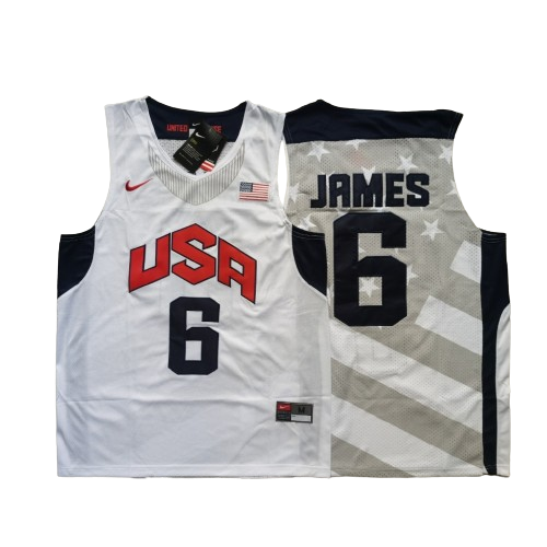 Regata NBA USA 6 LeBron James - Branca