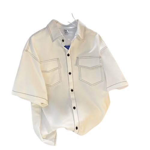 Camisa de Botão Puffian Korean Branco