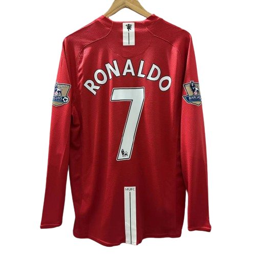 Camisa Manchester United 2007/08 C. Ronaldo 7 Manga Longa