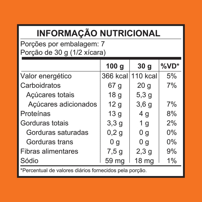 Cereal Matinal Orgânico Vegano biO2 Sem Glúten Cenoura, Beterraba, Cacau e Caramelo Vegan Crunchy 200g