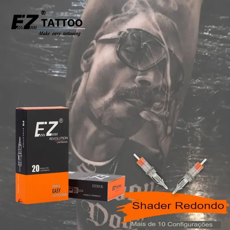 Agulhas EZ Revolution Make Easy Tattoing 20 unidades 0,35mm