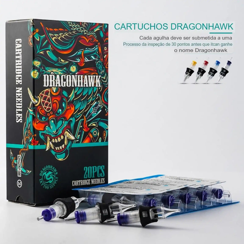 Agulha de Tatuagem Dragonhawk Cartucho RL Descartável