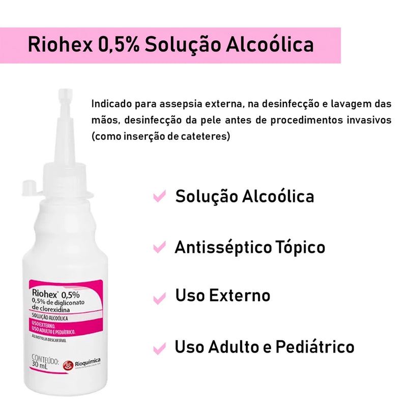 Almotolia 100ml Riohex 0,5% Solução Alc