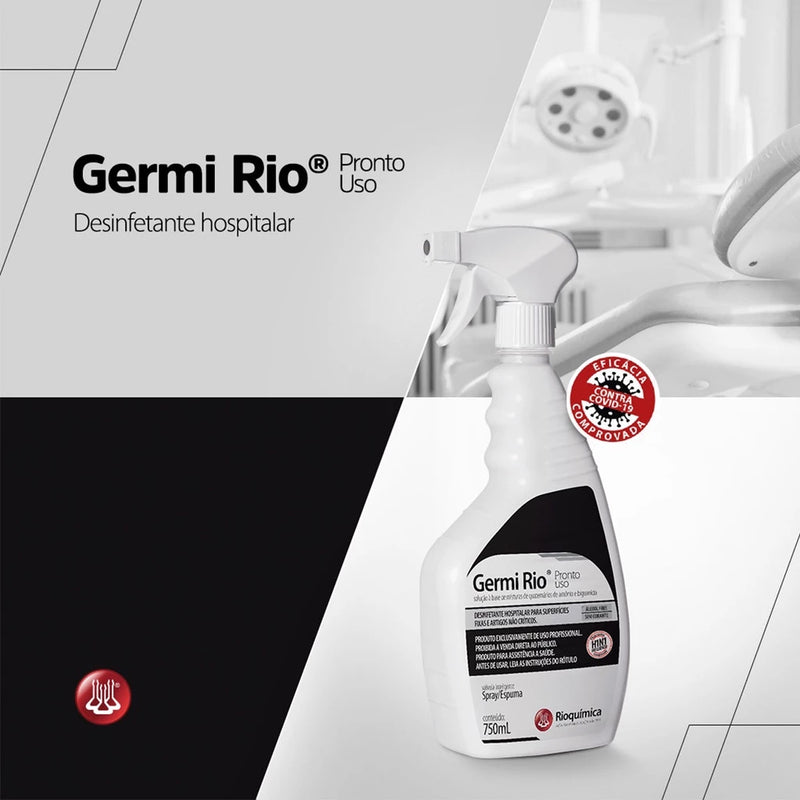 Desinfetante Germi Rio Spray 750 Ml Pronto Uso Rioquímica