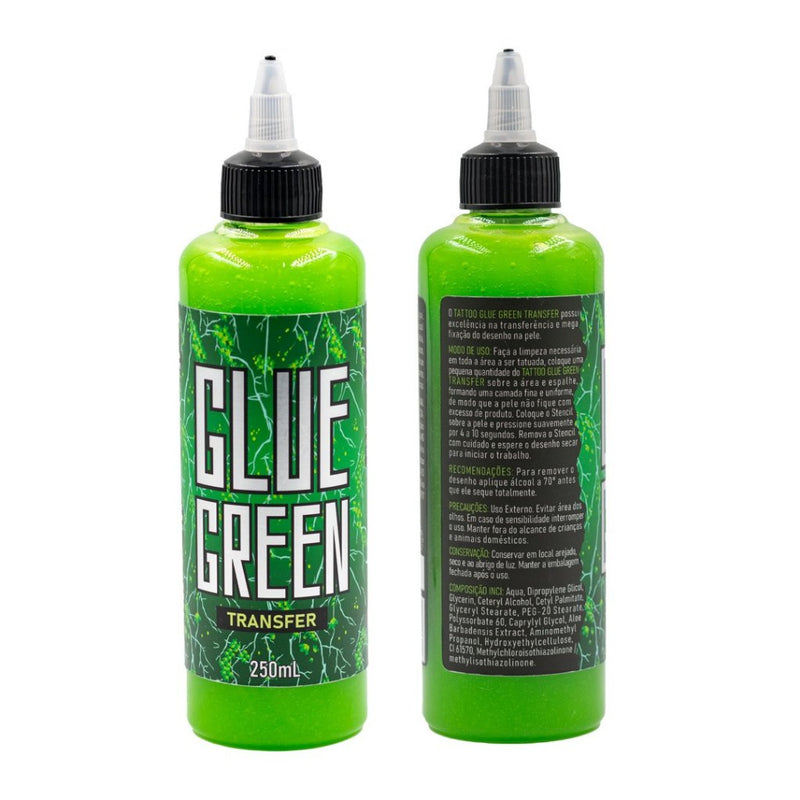 Stencil Transfer Glue Green Artefato - 250ml Para Tattoo