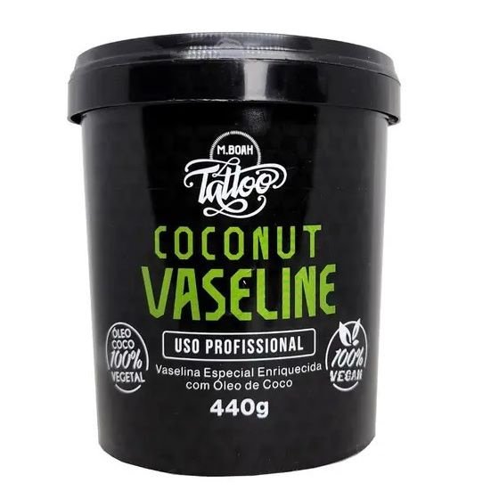 Vaselina Coconut 100% Vegana Mboah Coconut 440g Tattoo