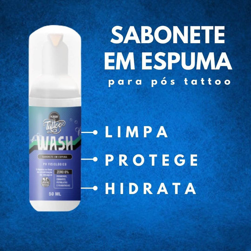 WASH Sabonete em Espuma para o Pós Tattoo Mboah 50ml