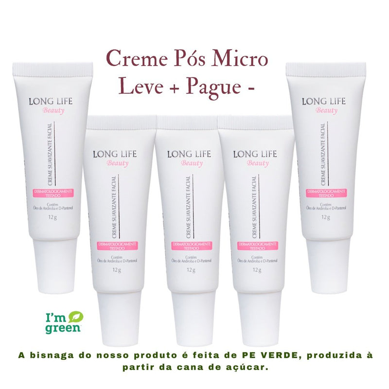 Creme Pós Micropigmentação 12 g Tattoo Long Life Kit 5 unids.