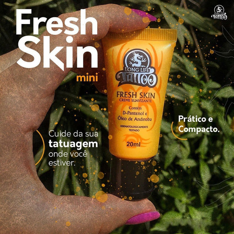 Creme Long Life Tattoo 20ml Fresh Skin C/Ativos Cicatrizantes Naturais