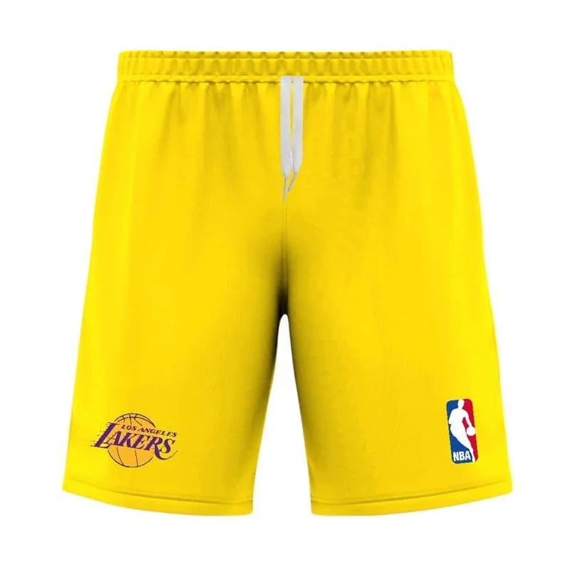 BERMUDA FIT LOS ANGELES LAKERS NBA Preto/Amarelo/Branco