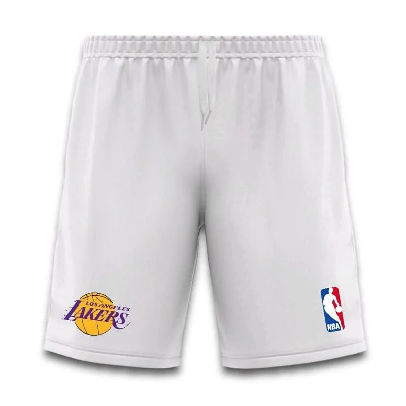 BERMUDA FIT LOS ANGELES LAKERS NBA Preto/Amarelo/Branco