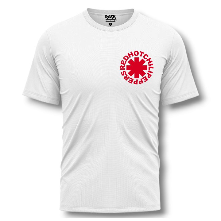 CAMISETA ROCK RED HOT CHILI PEPPERS Preto/Branco