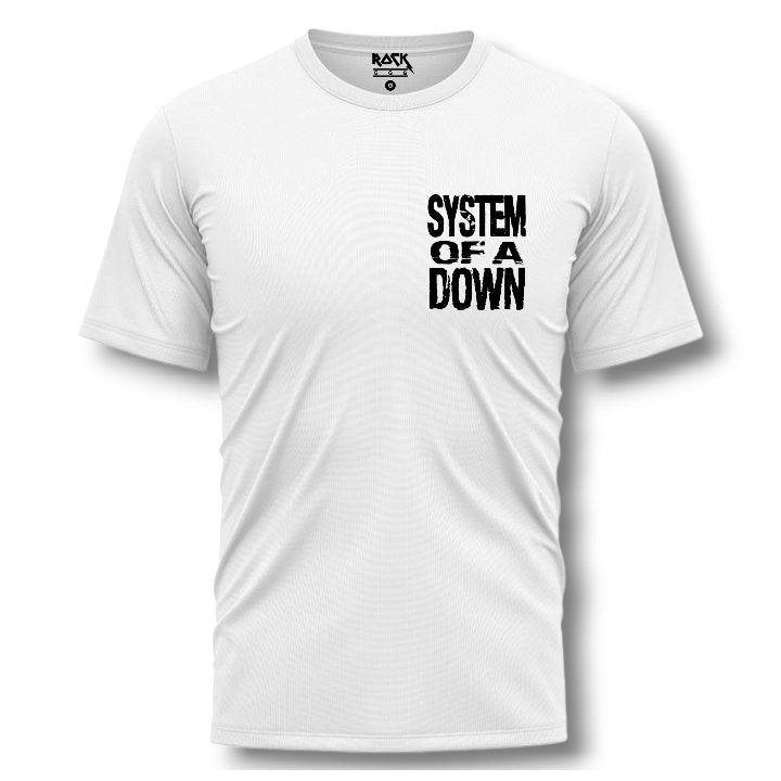 CAMISETA ROCK SYSTEM OF A DOWN Preto/Branco