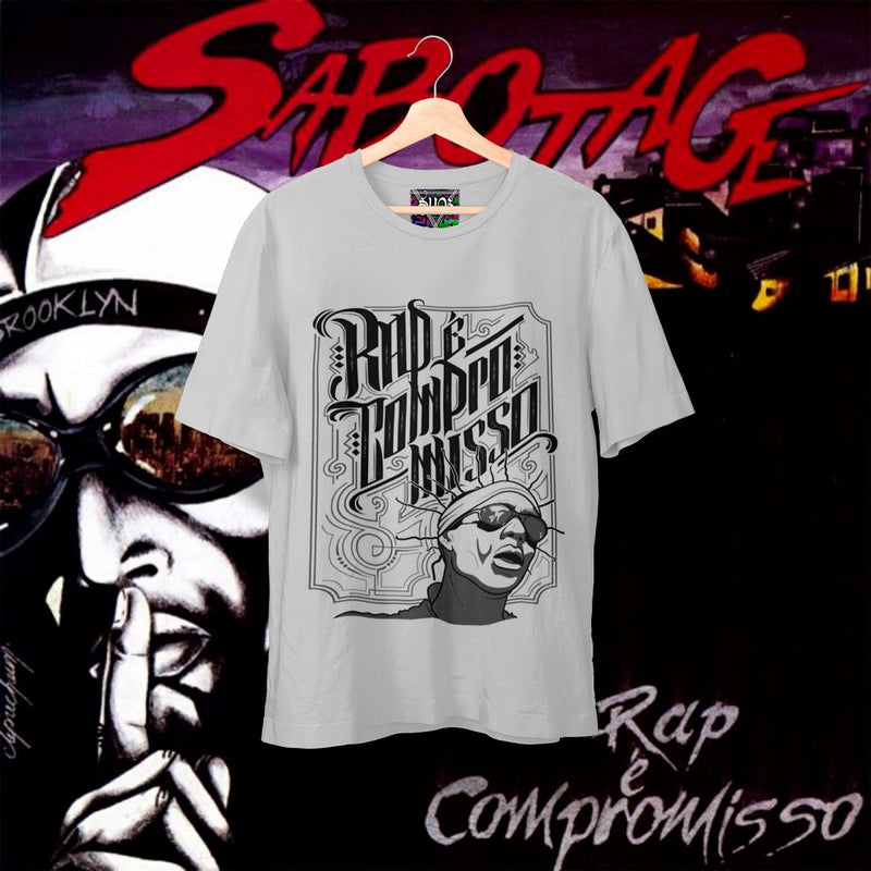 CAMISETA SABOTAGE RAP É COMPROMISSO Branco