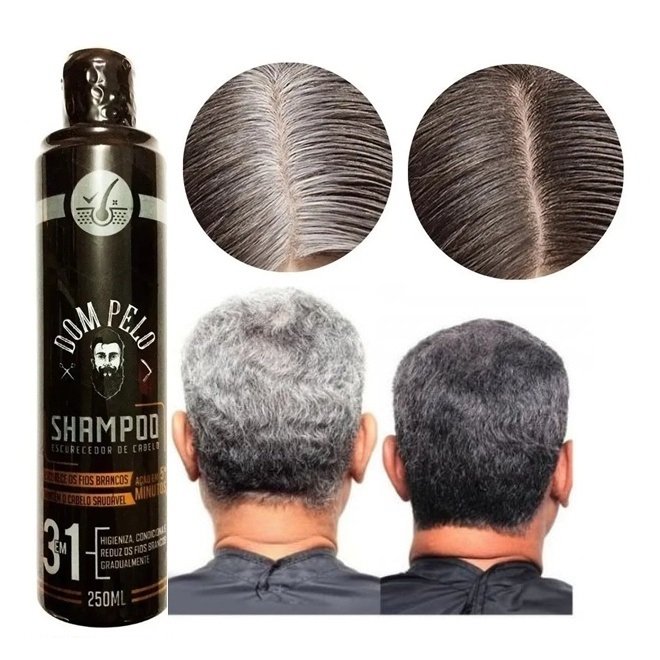 Kit 4 Shampoo Escurecedor Dom Pelo Nova formula 250ml 3 em 1