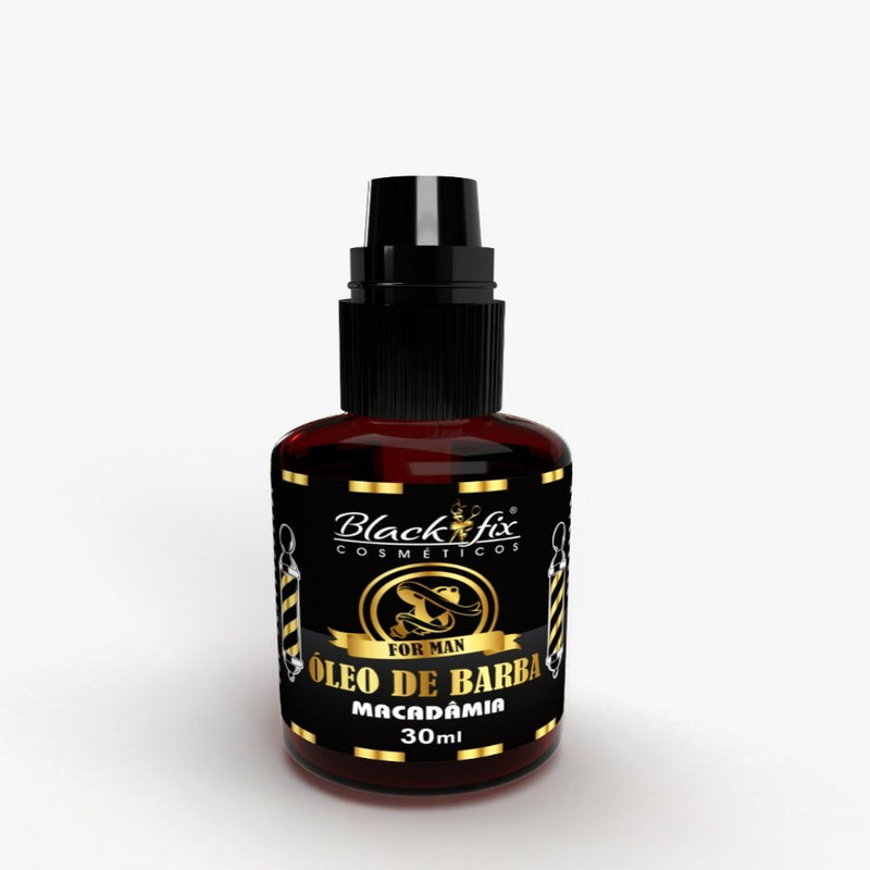 Kit 4 Óleos de Barba com Macadâmia - Black Fix (30ml cada)