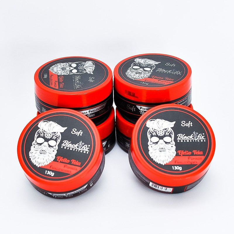 Kit 6 Pomadas Soft Teia Black Fix (130g cada)