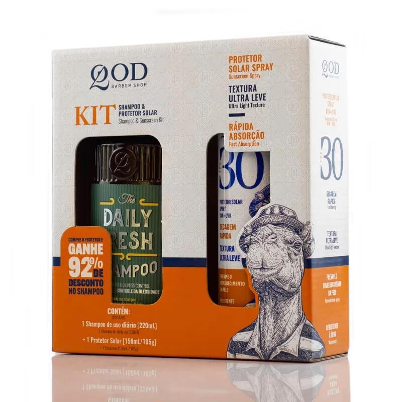 Kit QOD - Shampoo Daily 220ml + Protetor Solar FPS 30 150ml