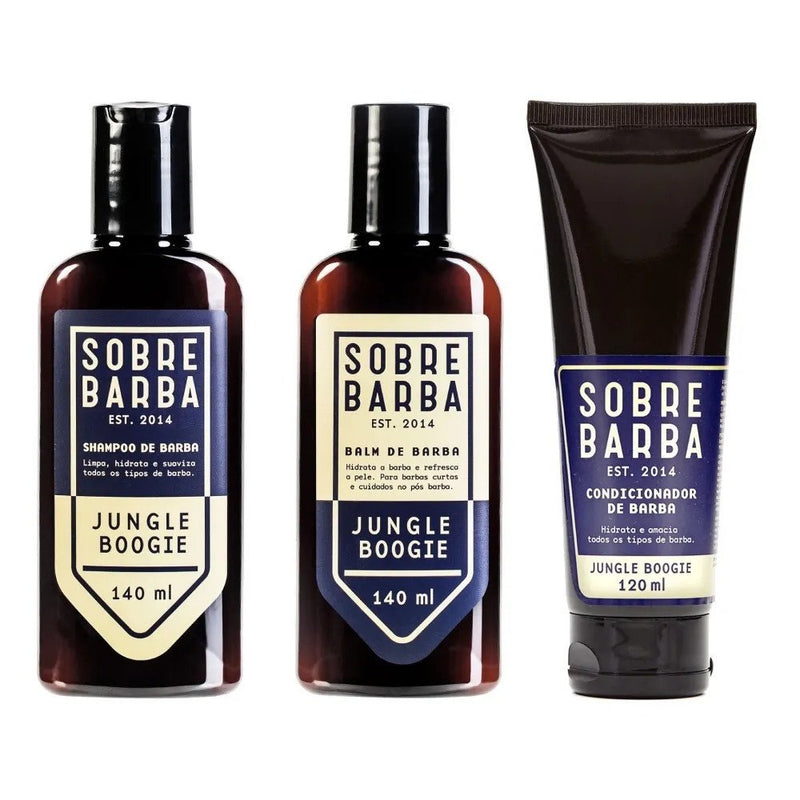 Kit SOBREBARBA Shampoo + Balm + Condicionador de Barba Jungle Boogie