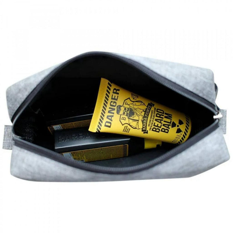 Kit Barba Danger Barba Forte Necessaire Viagem - Shampoo + Cond + Balm de Barba + Pomada Cabelo