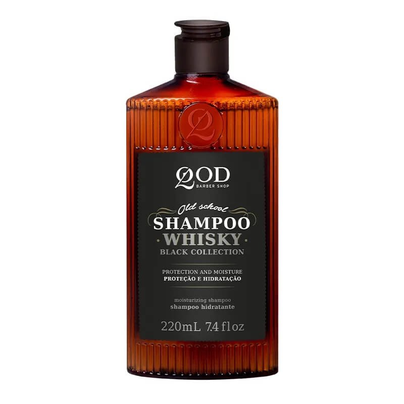 Kit 2 Shampoo para Barba e Cabelo Whiskey 220ml QOD Barber