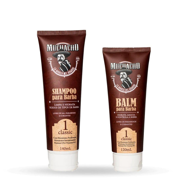 Kit Barba Muchacho Classic + Balm para Barba + Oleo para Barba