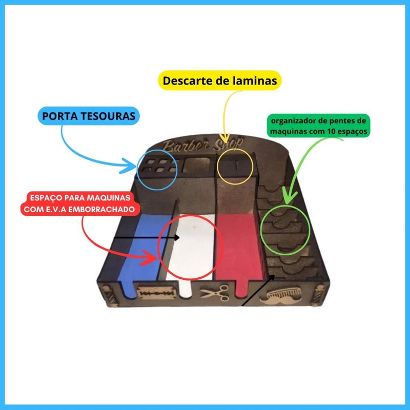 Suporte Organizador P/ Barbeiro - 2 Modelos