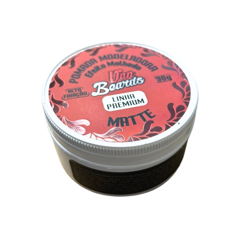 Pomada Modeladora Van Beards Fixadora Extra Forte 90g Matte Linha Premium