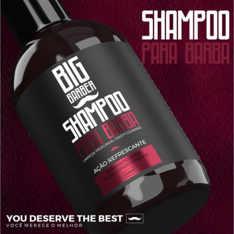 Kit Big Barber Shampoo + Condicionador 250ml Caixa C/ 2 Unidades