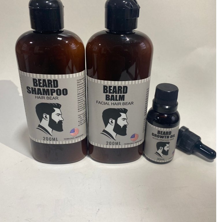 Kit Almena Balm, Óleo para Barba e Shampoo Facial Tecnologia Americana