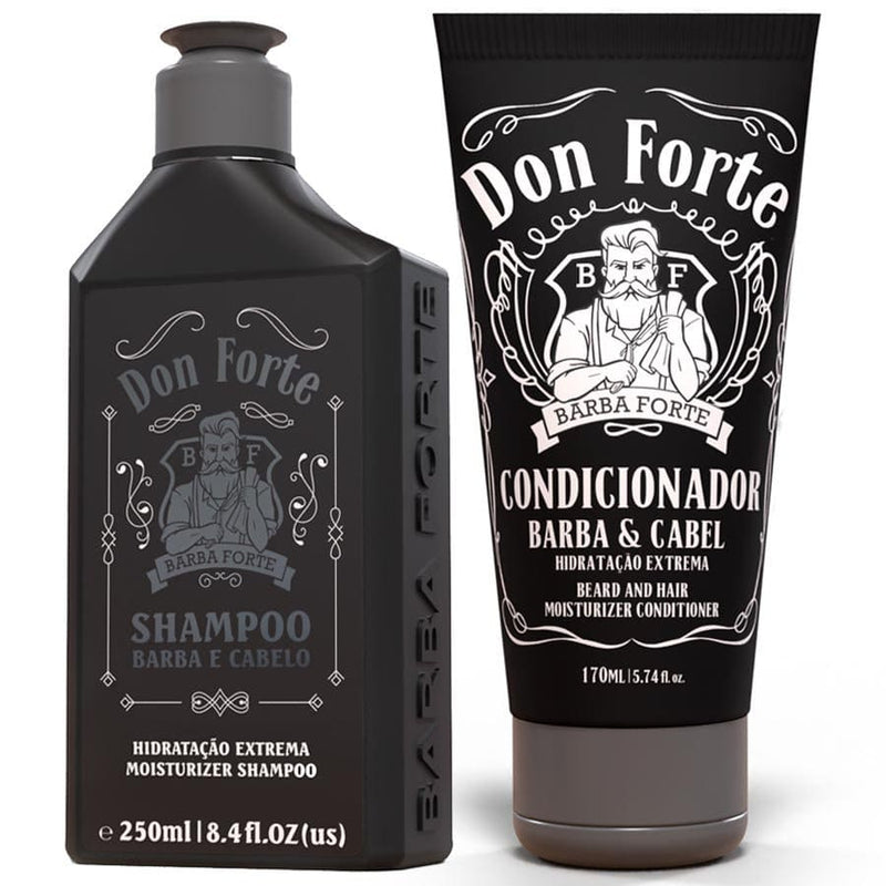 Kit Don Forte Hidratação Extrema Barba Forte Shampoo + Condicionador