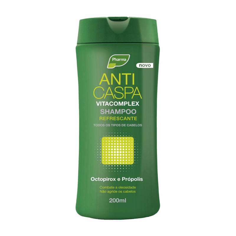 Shampoo Anticaspa Pharma Vitacomplex Menta e Extrato de Própolis Refrescante 200ml