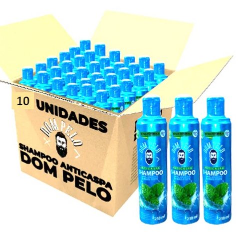 Kit 10x Shampoo Anticaspa Dom Pelo 250ml