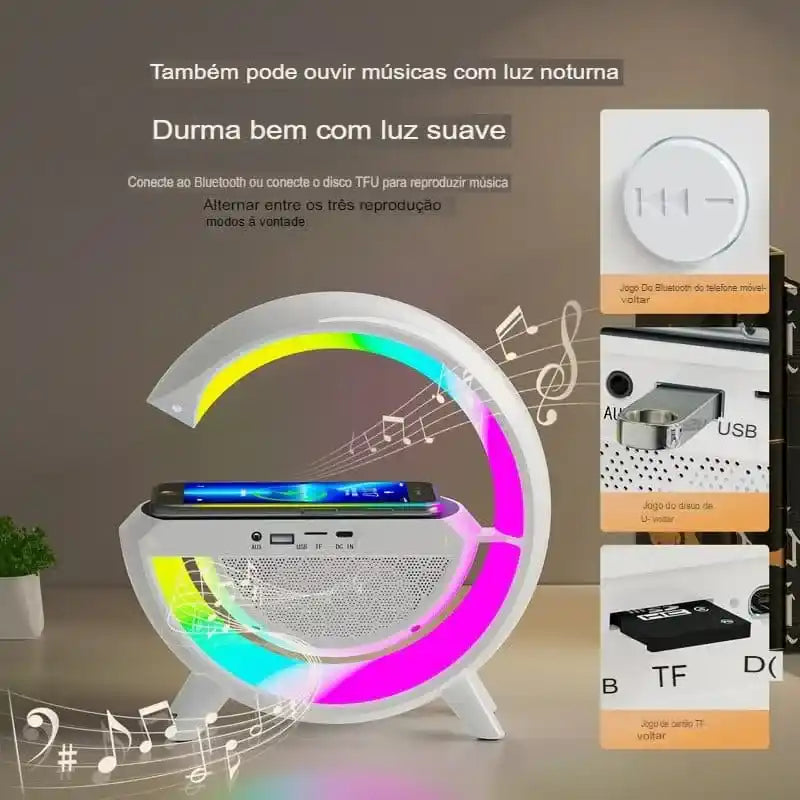 G-Speaker Smart Station - Luminária, Caixa De Som e Carregador