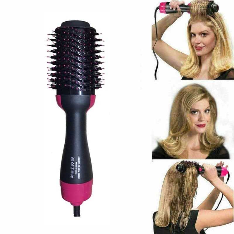 Escova Secadora Alisador Elétrica Quente Cabelo Com 3 Em1 Hair Styler