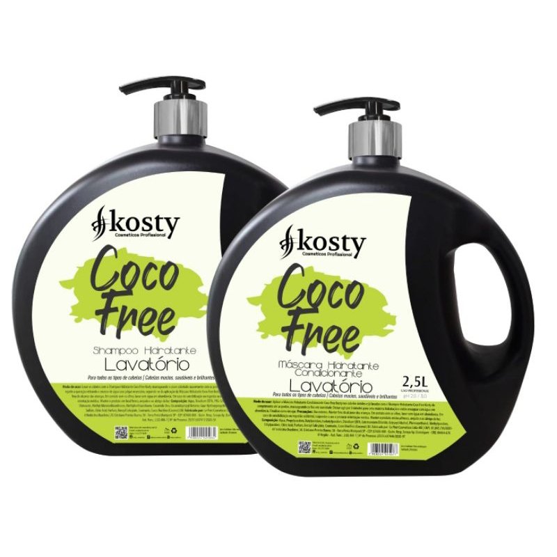 Kit de Tratamento Capilar KOSTY Óleo Coco free (Shampoo E Condicionador 2.5l)