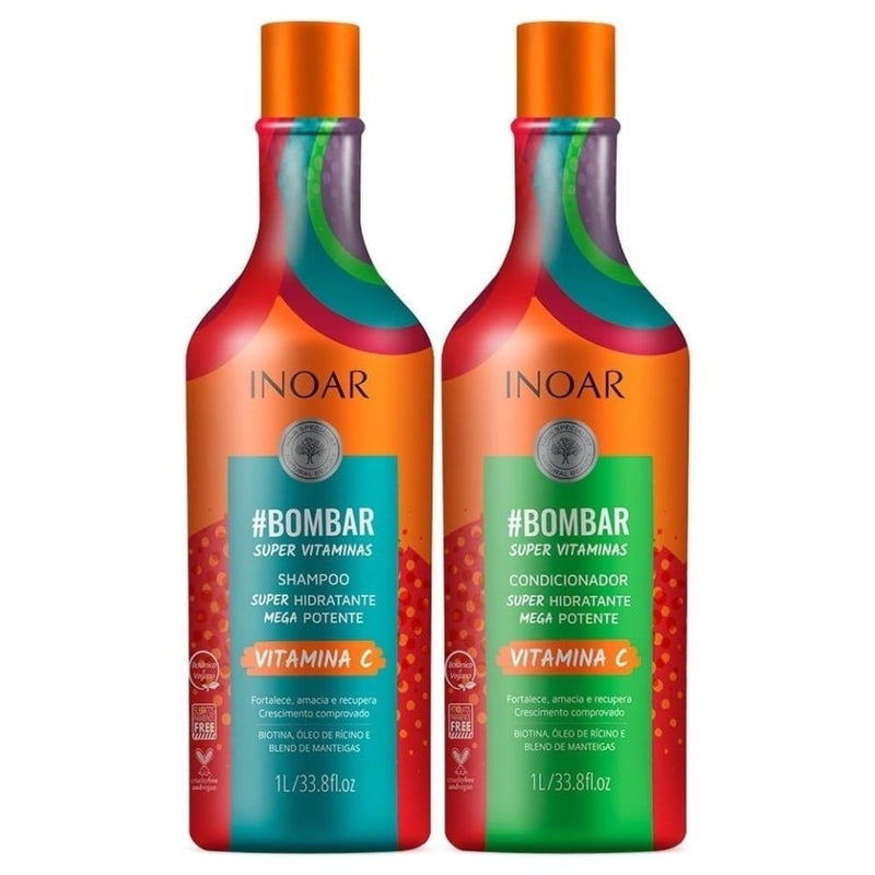 Kit Inoar Bombar Super Vitaminas Shampoo e Condicionador 2L