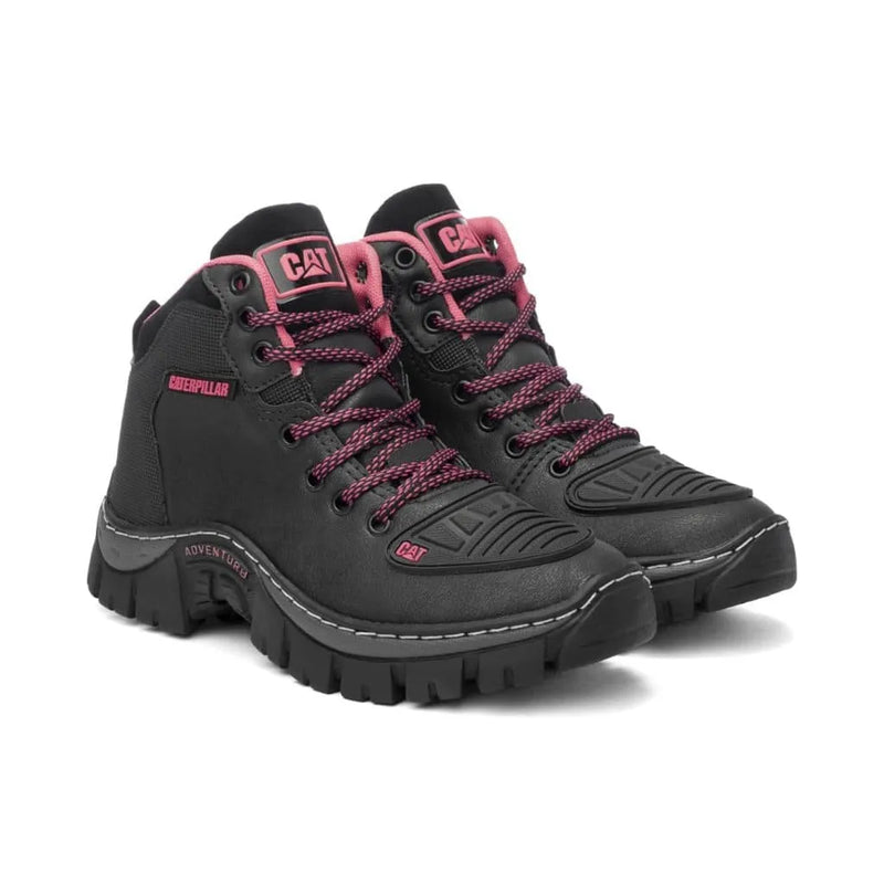 Bota Caterpillar Adventure Feminina Preto Rosa