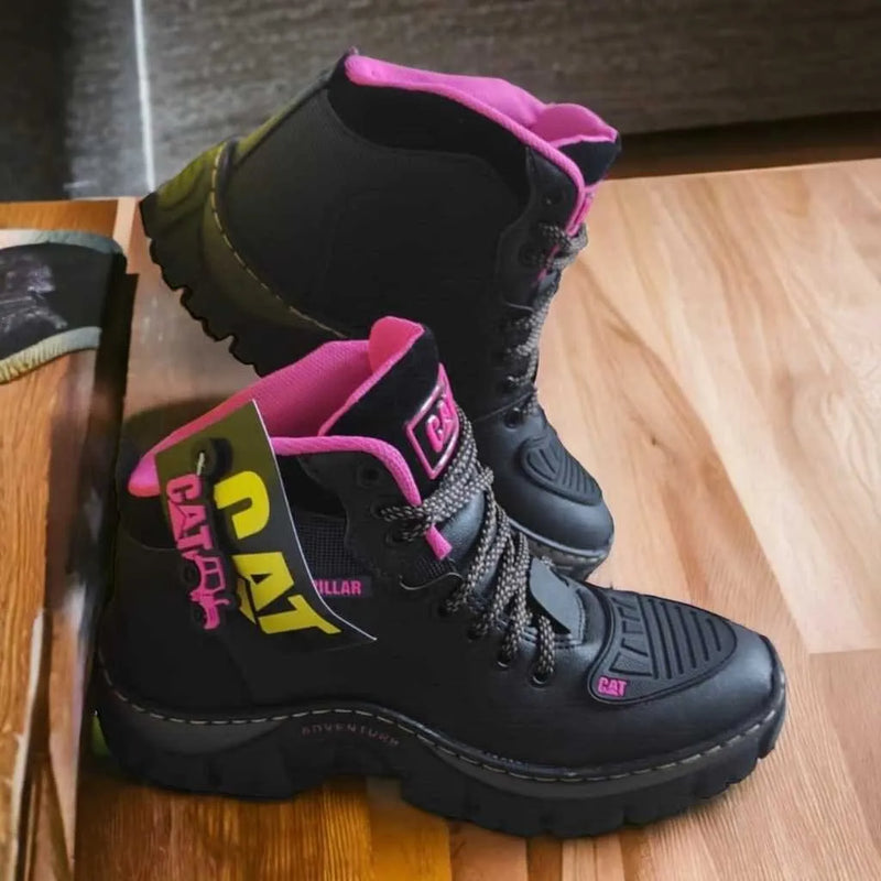 Bota Caterpillar Adventure Feminina Preto Rosa