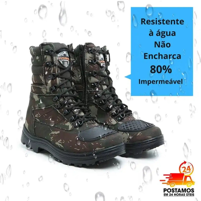 Coturno Militar Tático Zíper 1907 Camuflado