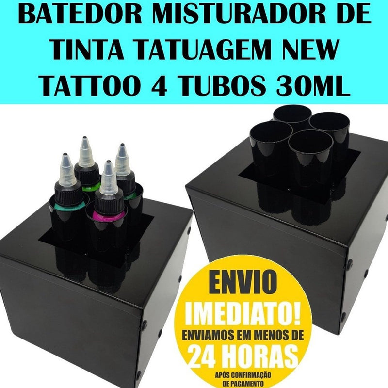 Batedor Misturador De Tinta New Tattoo 4 Tubos 30ml