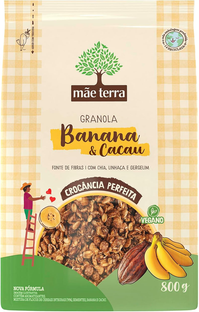 Granola Banana e Cacau Mãe Terra  800g