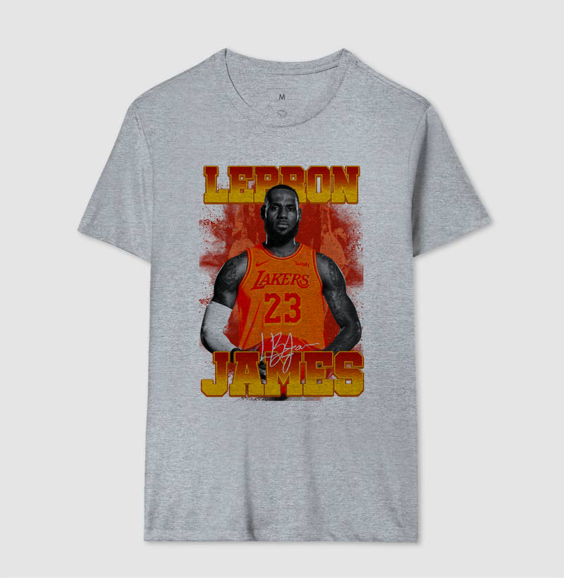 Camiseta LeBron James Lakers 23 Laranja