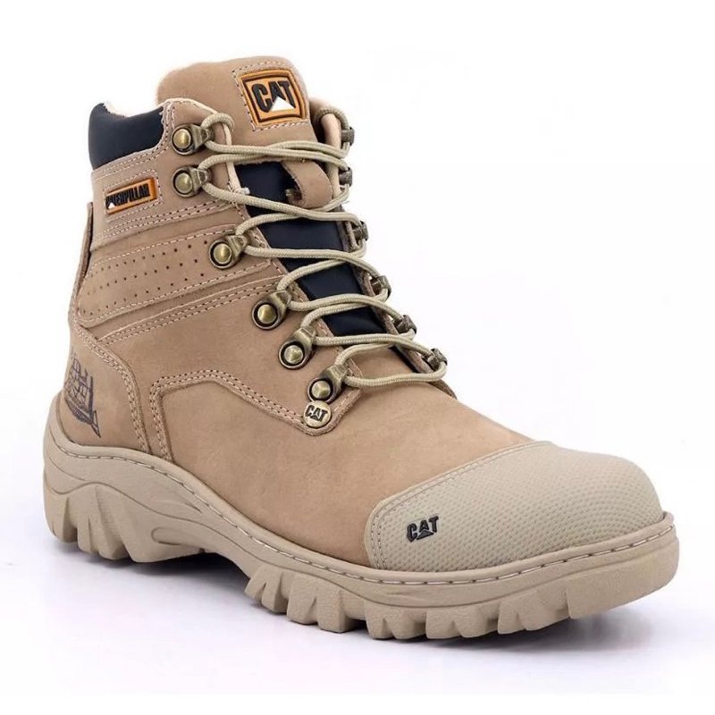 Bota Caterpillar creme 16 Couro Legítimo