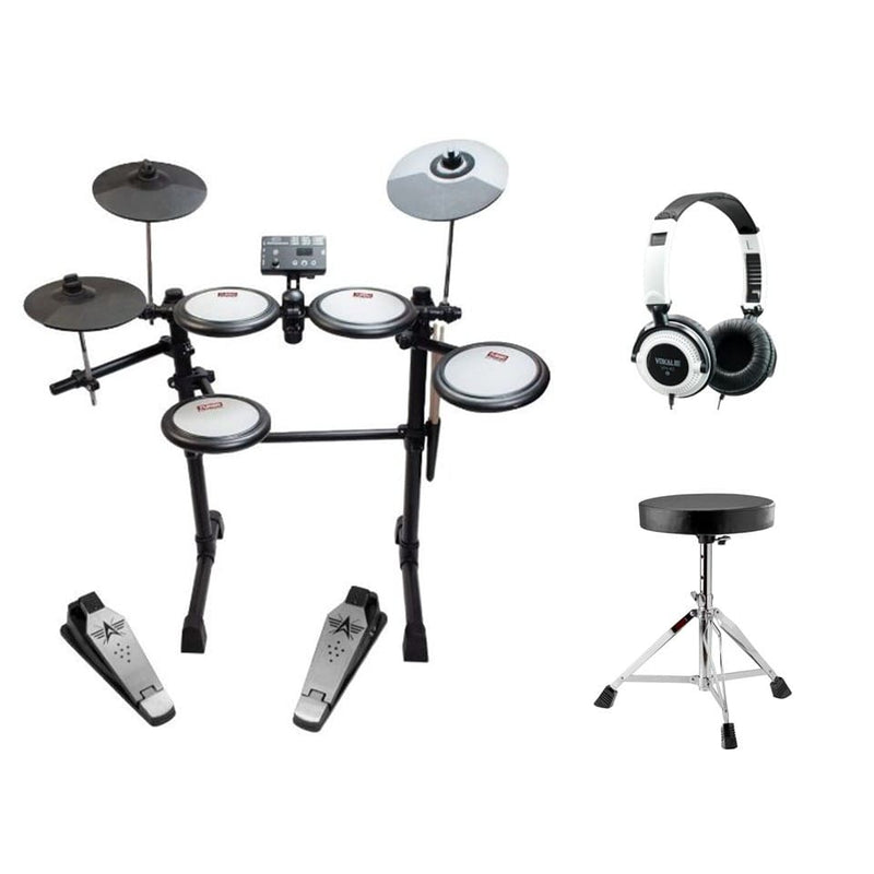 Bateria Eletrônica Turbo 7 Pad Tdx16 + Banco + Fone