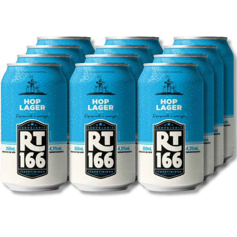 Kit 12x unidades Cerveja Artesanal RT166 Hop Lager Lata 350ml Lata