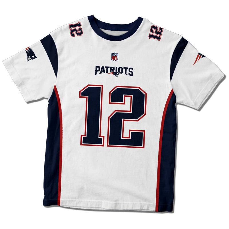 Camisa New England Patriots - Tom Brady 12 - Branca